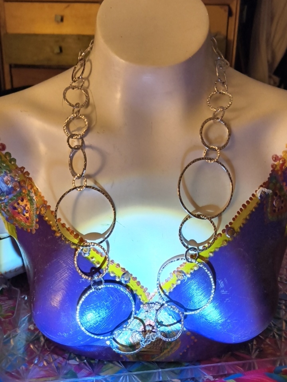 Silver Multi-Link Circle Necklace - Women Jewelry